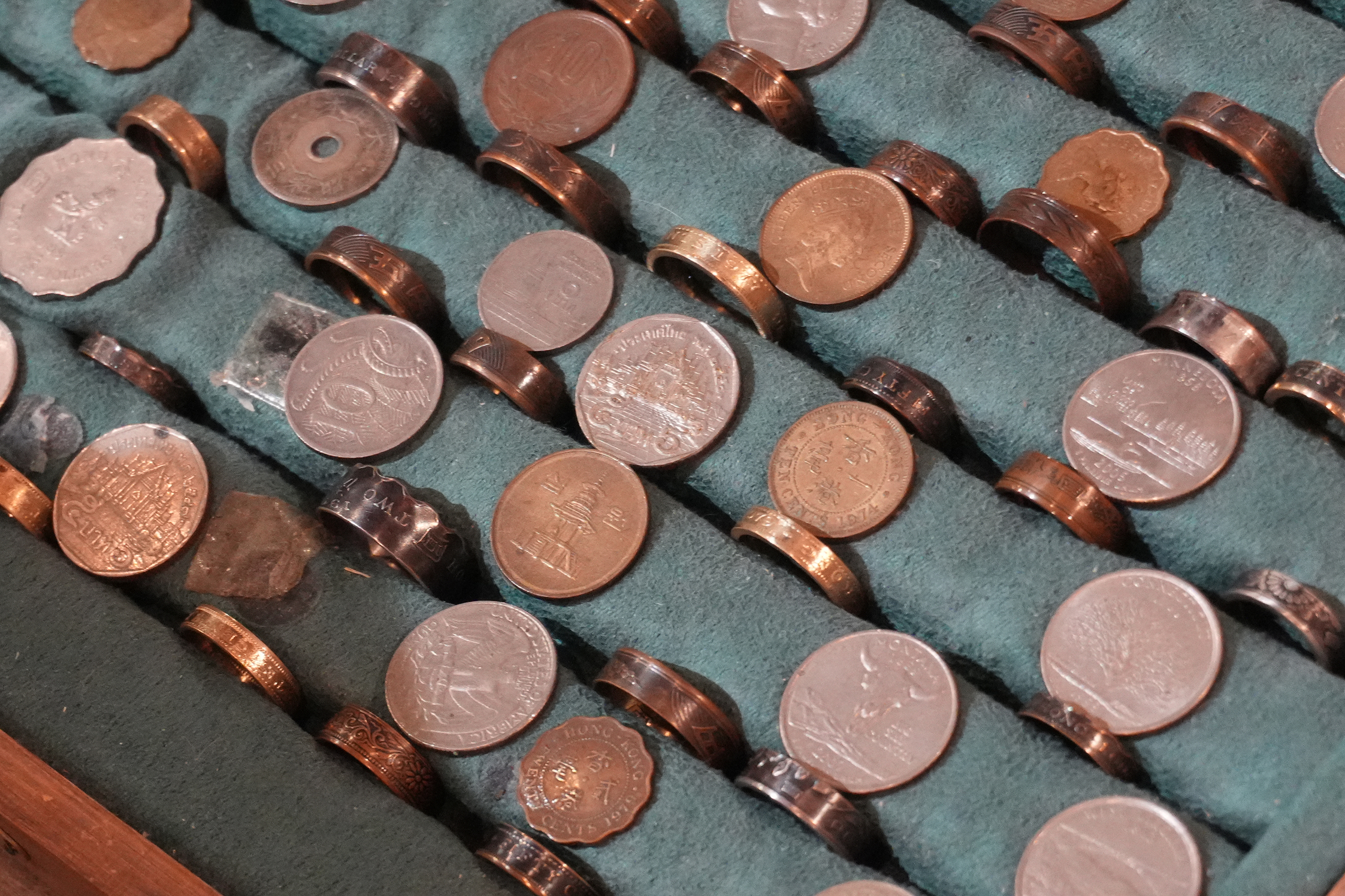 Rings made from coins