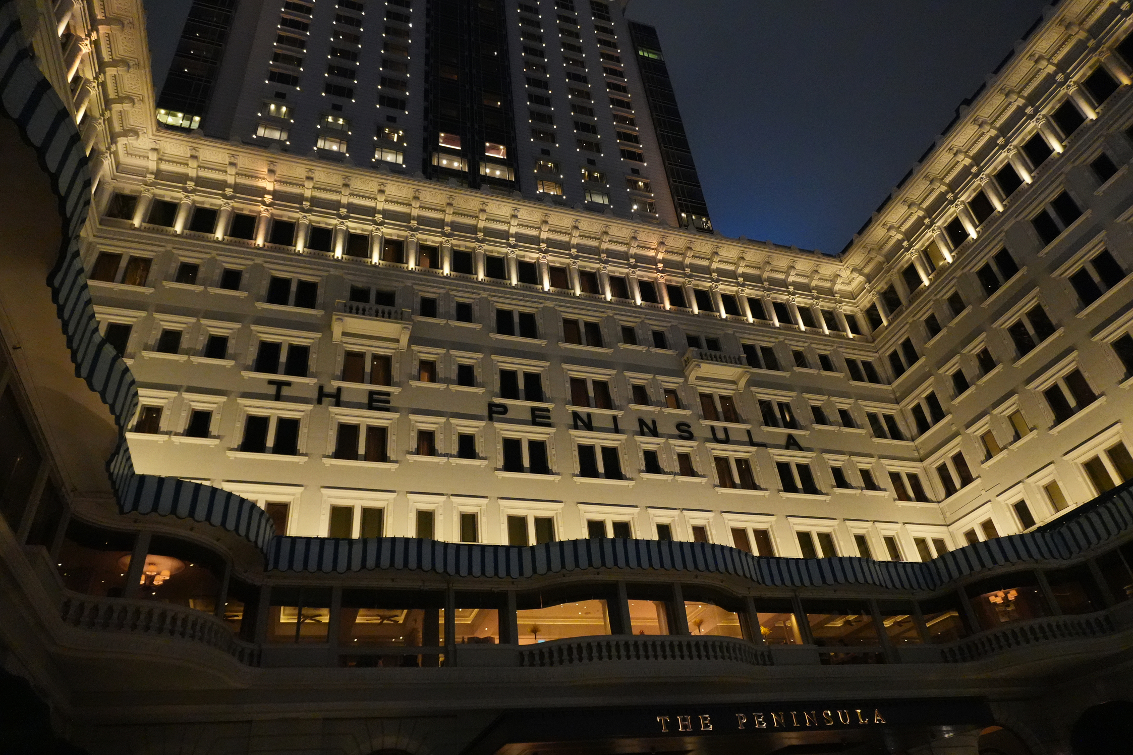 The Peninsula Hotel at night