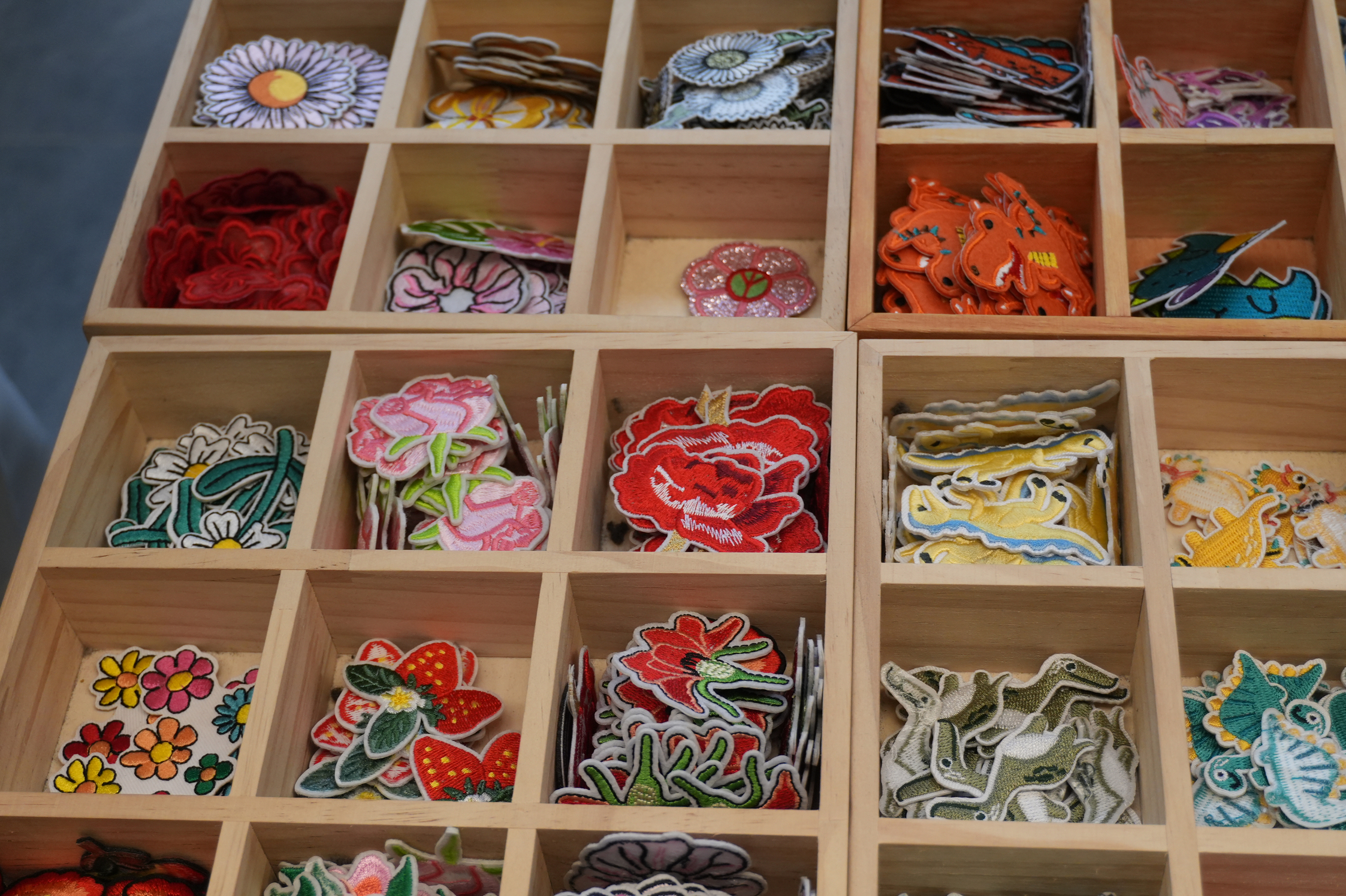 Patches at a workshop